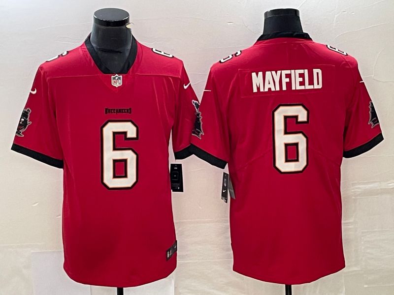 Men Tampa Bay Buccaneers #6 Mayfield Red Nike Vapor Limited NFL Jersey style 1